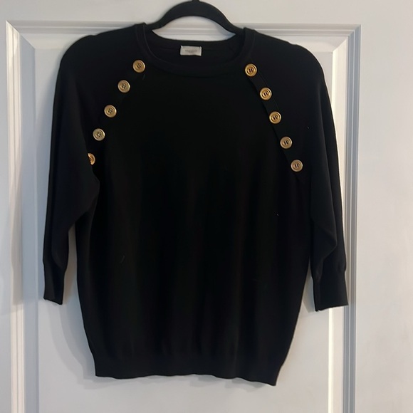 Marella Sport, Black blend, 3/4 sleeve cotton blend sweater Size - Small - Picture 5 of 15